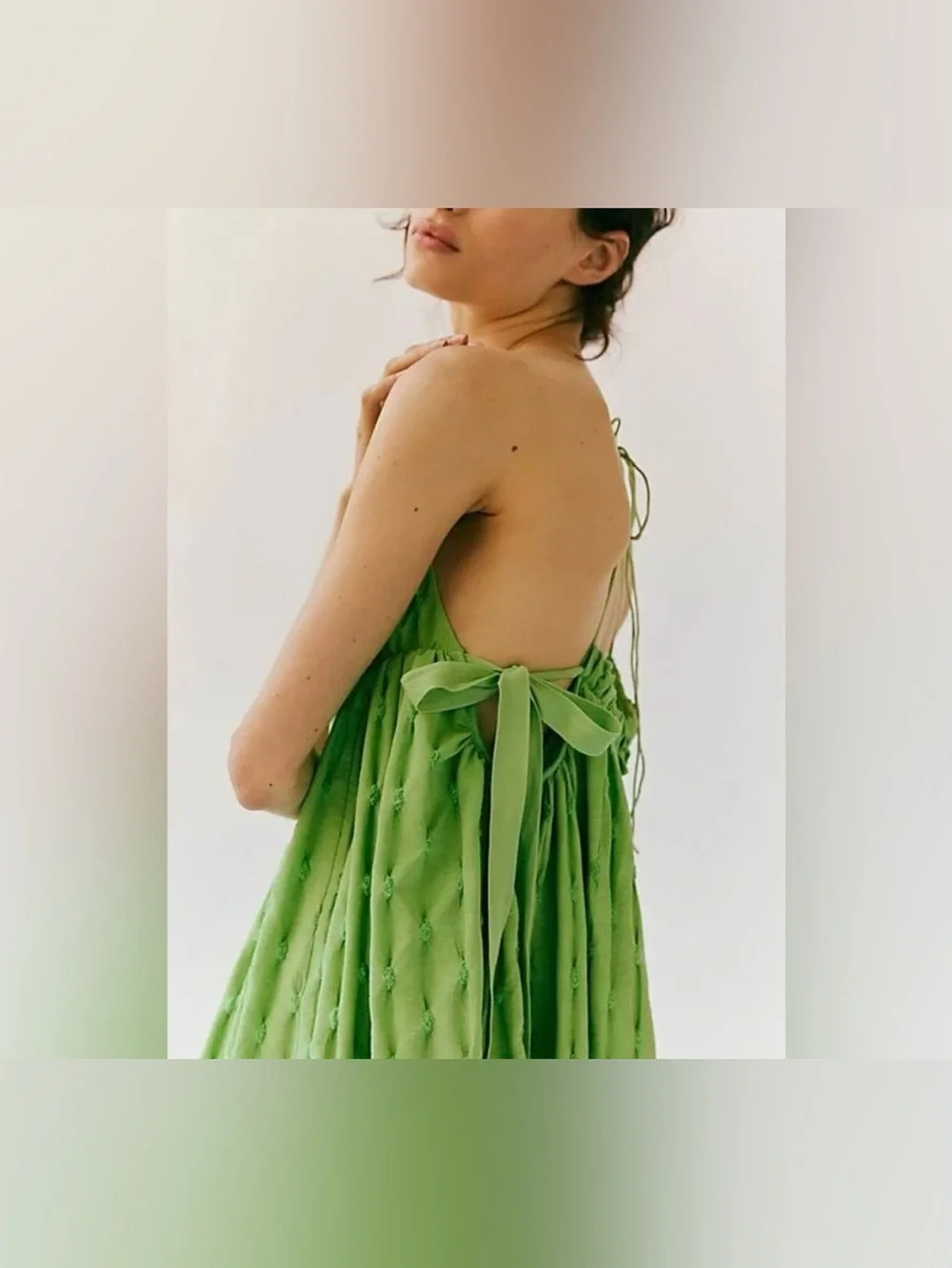NWOT Free People Primmy Midi Dress - greengage green - XS